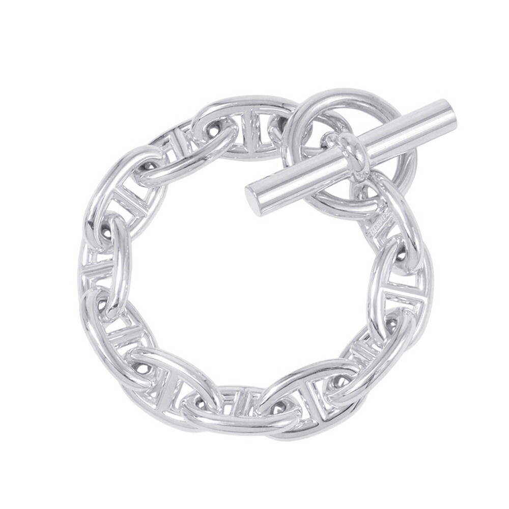 Hermes Chaine d'Ancre GM Bracelet, 11 links, SV925 Silver. (HERMES d'Ancre)